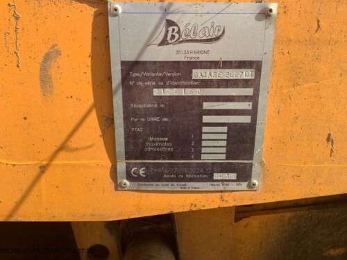 GABARE 2027 Belair Remorque autochargeuse