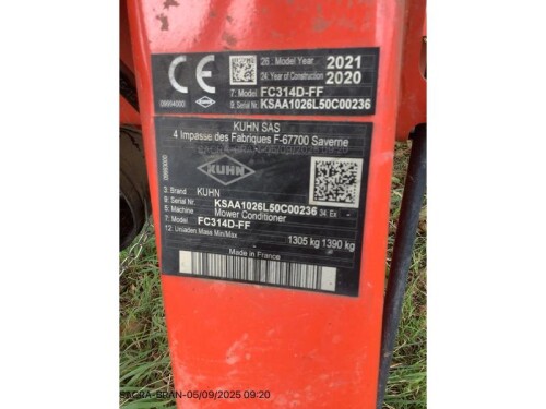 FC 314 D Kuhn Fenaison